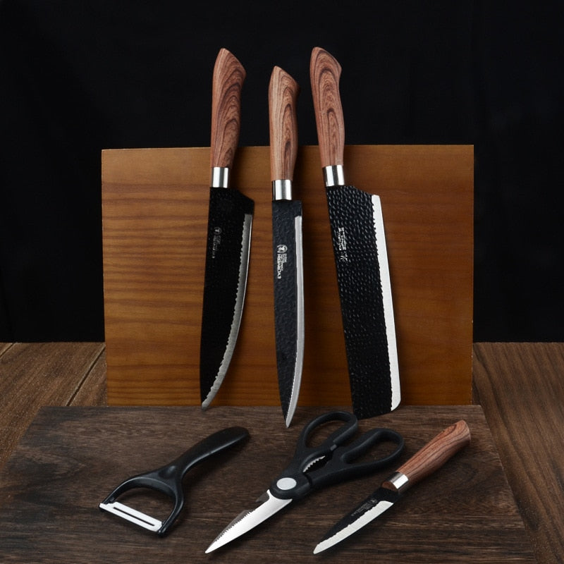 Six-Piece Black Knife Set