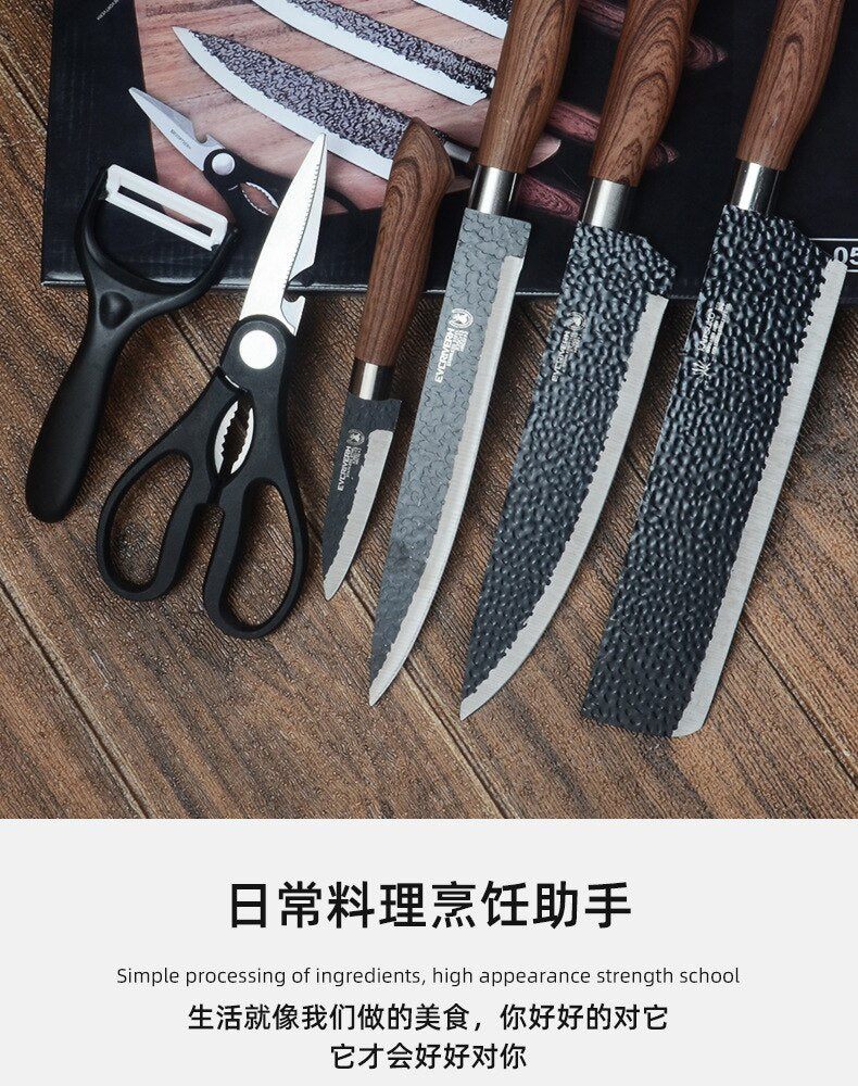 Six-Piece Black Knife Set