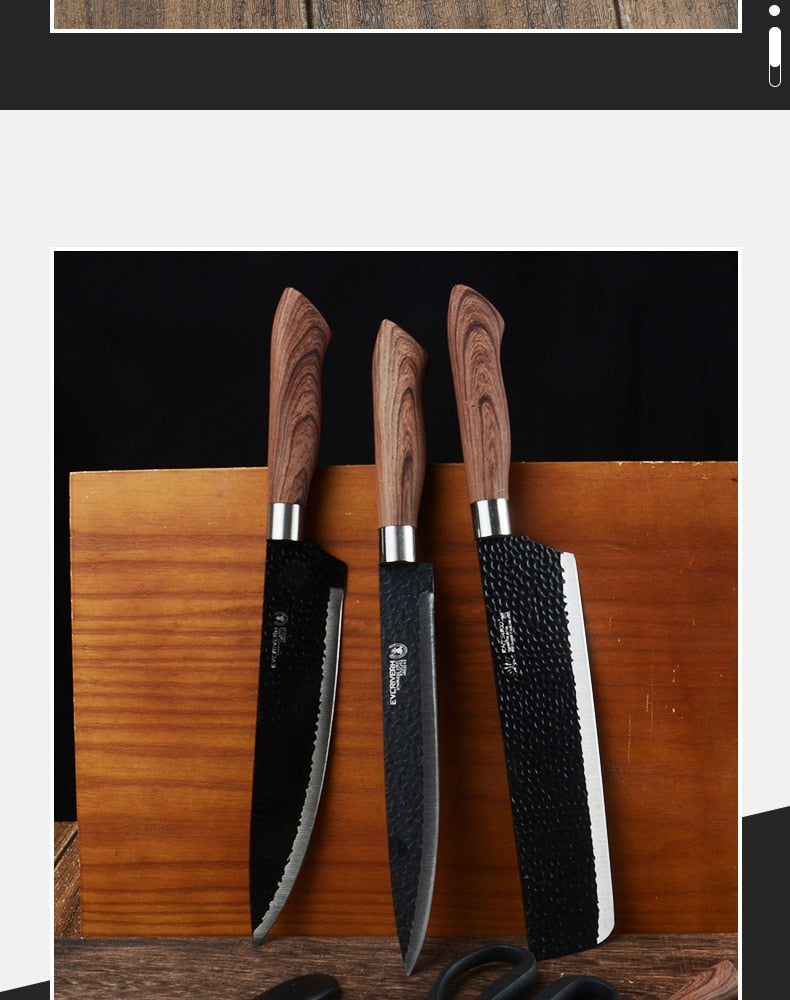 Six-Piece Black Knife Set